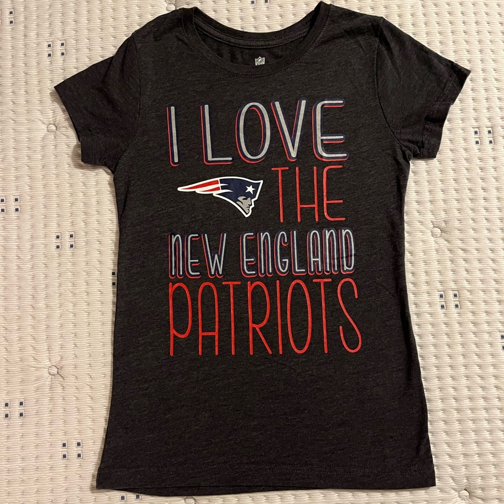 NFL Girls Authentic New England Patriots Top LG Football Shirt